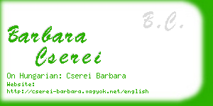barbara cserei business card